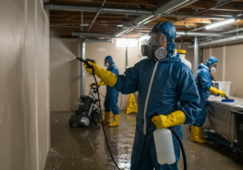 Basement Sanitization and Antimicrobial Treatment process in Guilford County, NC